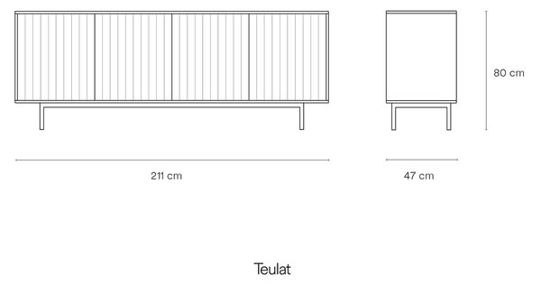 KOMODA SIERRA ČERNÁ 80 X 211