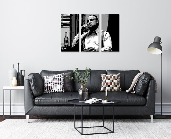 Tištěný POP Art obraz Marlona Branda 3 části mb2 - 60x40 cm