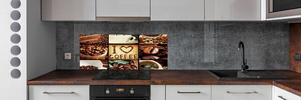 Dekorační panel sklo Káva koláž pksh-61210183