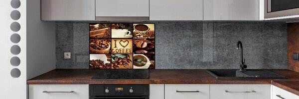 Dekorační panel sklo Káva koláž pksh-61210183