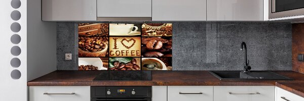 Dekorační panel sklo Káva koláž pksh-61210183