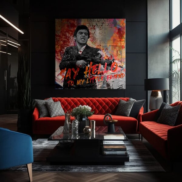 Obraz Scarface na plátně Pozdravuj mého malého kamaráda 50x50 cm