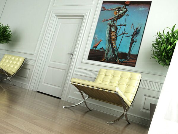 Obraz na plátně HORIACA ZIRAFA - Salvador Dalí REP002 - Salvador Dalí 000 REP002 - 60x80 cm