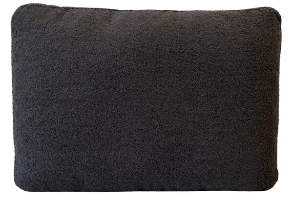 Tmavě šedý bouclé polštář Kave Home Blok 40 x 60 cm