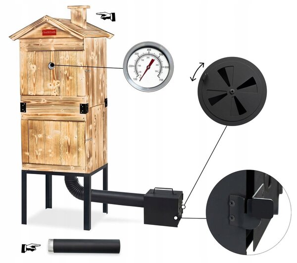 TRENDIE Udírna XXL dřevěná