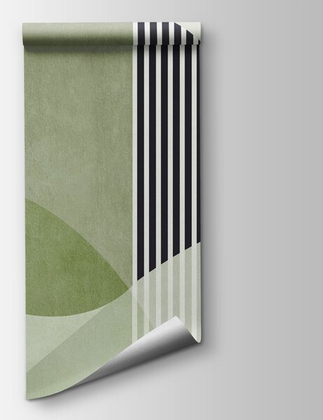 Fototapeta Zelený a černý geometrický vzor, Abstraktní fototapety, Populární fototapety, u74075v3 - Tapeko.co.cz