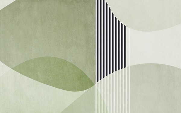 Fototapeta Zelený a černý geometrický vzor, Abstraktní fototapety, Populární fototapety, u74075v3 - Tapeko.co.cz