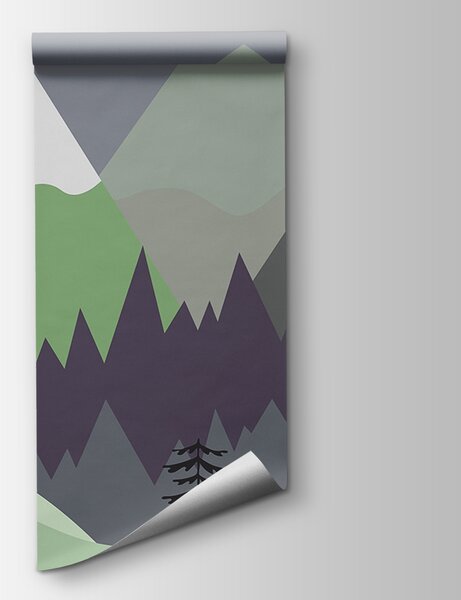 Fototapeta Horská krajina se stromy a horami, Dětské fototapety, Populární fototapety, u93561v3 - Tapeko.co.cz