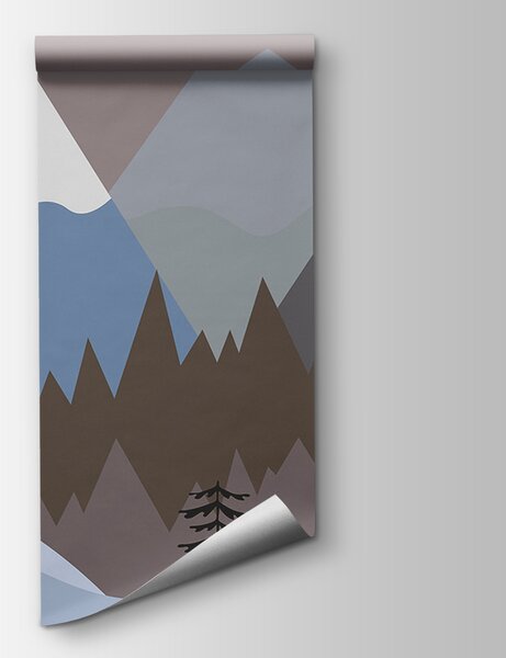 Fototapeta Horská krajina se stromy a sněhem, Dětské fototapety, Populární fototapety, u93561v1 - Tapeko.co.cz