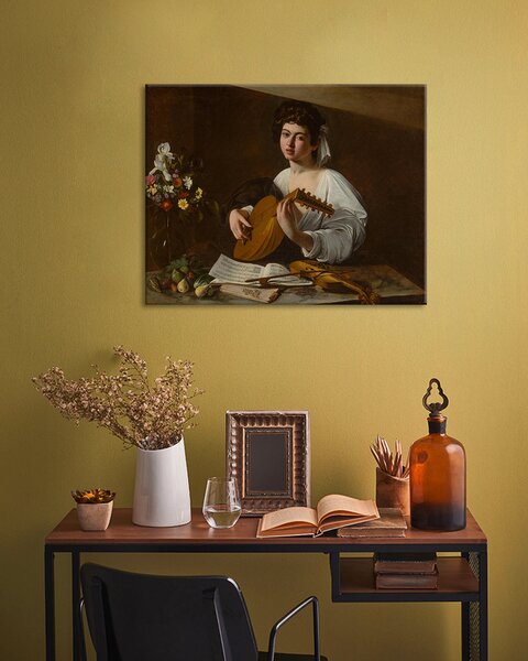 Obraz na plátně Michelangelo Caravaggio - Lutnista - Lutnista - 40x50 cm