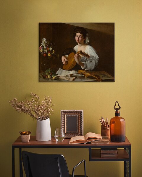 Obraz na plátně Michelangelo Caravaggio - Lutnista - Lutnista - 40x50 cm