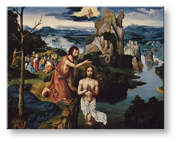 Obraz na plátně Joachim Patinir - Křest Ježíše Krista - Křest Ježíše Krista - 30x40 cm