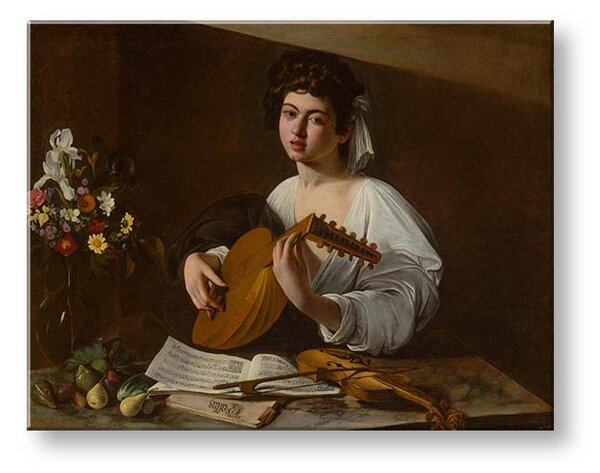 Obraz na plátně Michelangelo Caravaggio - Lutnista - Lutnista - 40x50 cm
