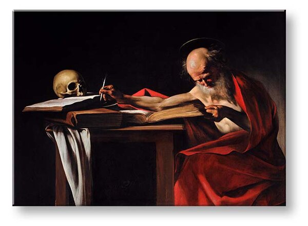 Obraz na plátně Michelangelo Caravaggio - Svatý Jeroným - Svatý Jeroným - 40x60 cm