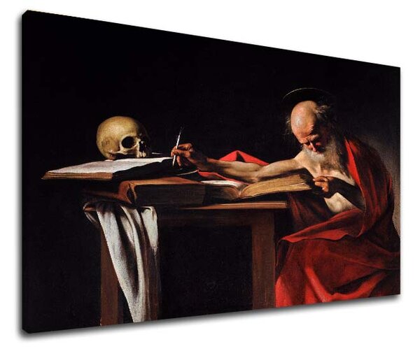 Obraz na plátně Michelangelo Caravaggio - Svatý Jeroným - Svatý Jeroným - 40x60 cm