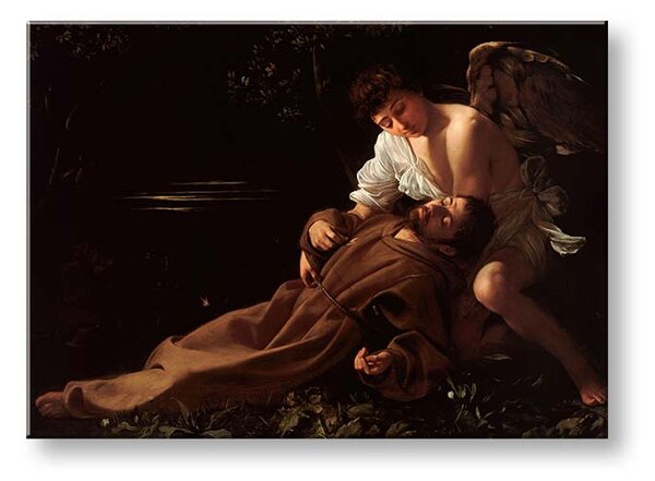 Obraz na plátně Michelangelo Caravaggio - Svatý František z Assisi v extázi - Svatý František z Assisi v extázi - 30x40 cm