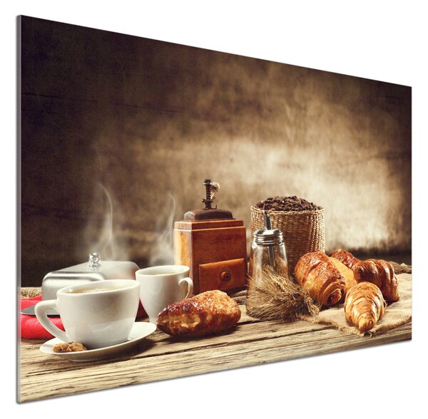 Skleněný panel do kuchynské linky Snídaně pksh-61579192