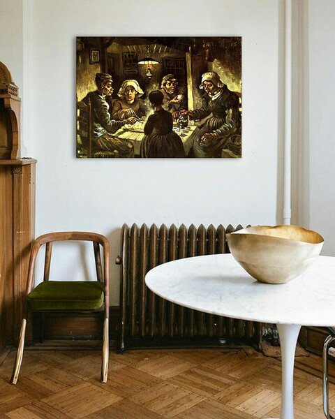 Obraz na plátně Vincent van Gogh - Jedlíci brambor - Jedlíci brambor - 20x30 cm