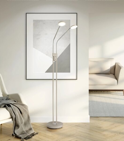 Globo 58504-2SSA-LED Stm Stojací lampa SILVIO 2x6,5W/230V 2700/3350/4000K béžová