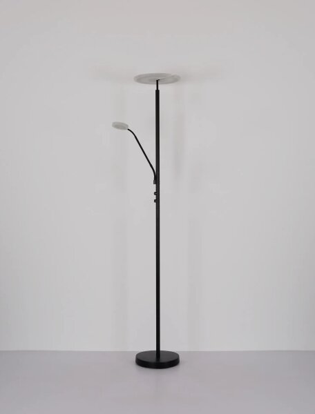 Globo 59093S - LED Stmívatelná Stojací lampa STANFORD 28W/230V + 5W 3000K černá