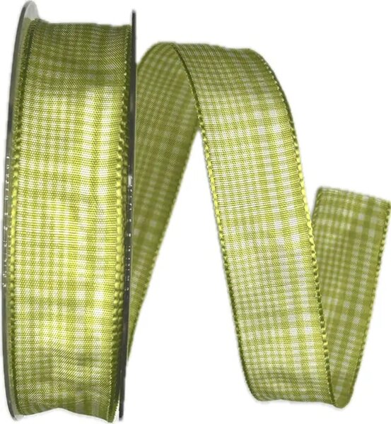 Stuha saténová PRESTIGE LIMONE zelená 25mm x 20m (5,-Kč/m)
