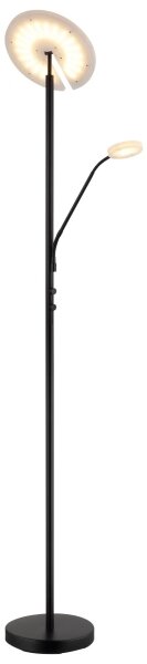 Globo 59093S - LED Stmívatelná Stojací lampa STANFORD 28W/230V + 5W 3000K černá