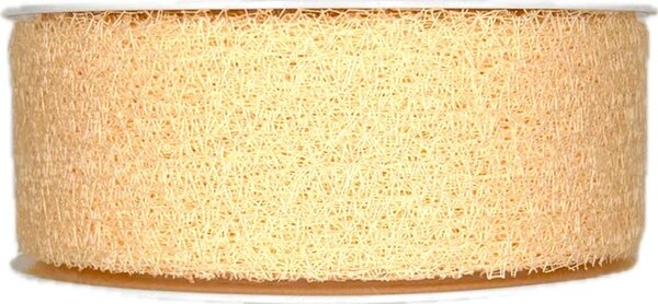 Stuha MESH PEACH floristická síťka krémová 40mm x 25m