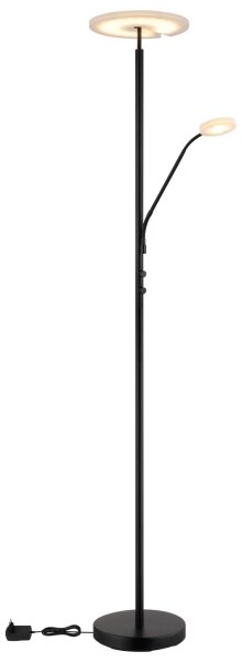 Globo 59093S - LED Stmívatelná Stojací lampa STANFORD 28W/230V + 5W 3000K černá