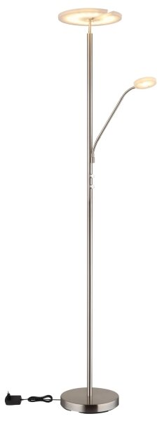 Globo 59093N - LED Stm Stojací lampa STANFORD 28W/230V + 5W 3000K lesklý chrom