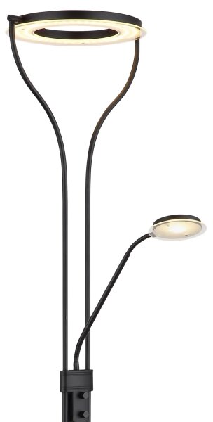 Globo 59038SD - LED Stmívatelná stojací lampa EBRO 20W/230V + 4W 3000K černá
