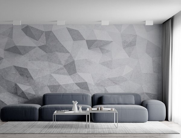 Fototapeta Bílé a šedé pozadí, Geometrické 3D fototapety, Populární fototapety, u97336 - Tapeko.co.cz