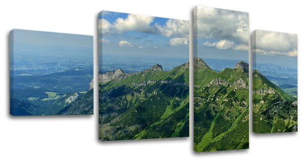 4dílný obraz na stěnu SLOVENSKO / TATRY - 90x50 cm