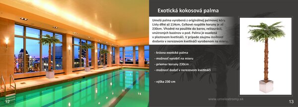 Umělá kokosová palma 230cm