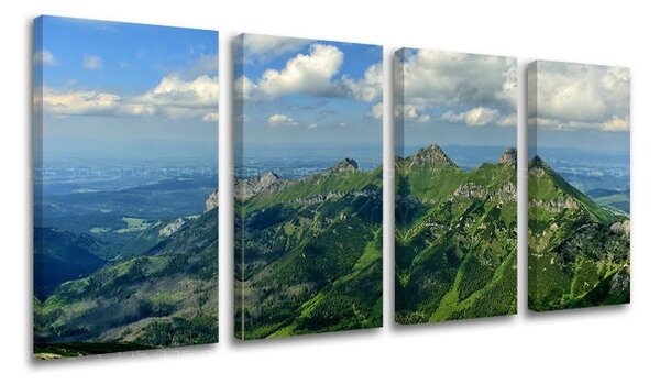 4dílný obraz na stěnu SLOVENSKO / TATRY - 80x40 cm