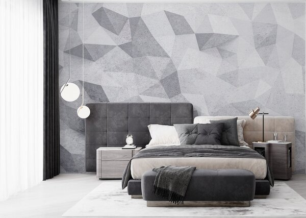 Fototapeta Bílé a šedé pozadí, Geometrické 3D fototapety, Populární fototapety, u97336 - Tapeko.co.cz