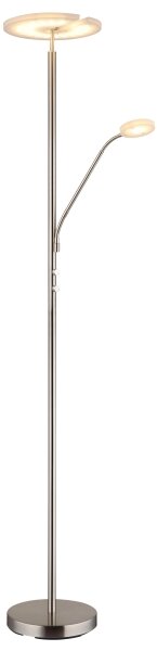 Globo 59093N - LED Stm Stojací lampa STANFORD 28W/230V + 5W 3000K lesklý chrom