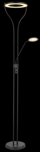 Globo 59038SD - LED Stmívatelná stojací lampa EBRO 20W/230V + 4W 3000K černá
