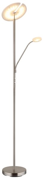 Globo 59093N - LED Stm Stojací lampa STANFORD 28W/230V + 5W 3000K lesklý chrom