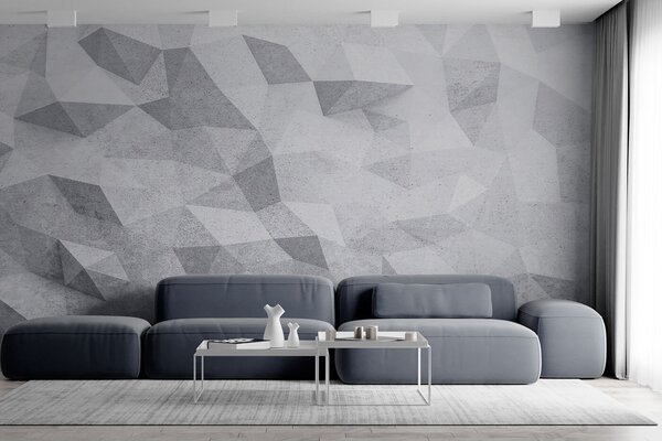 Fototapeta Bílé a šedé pozadí, Geometrické 3D fototapety, Populární fototapety, u97336 - Tapeko.co.cz