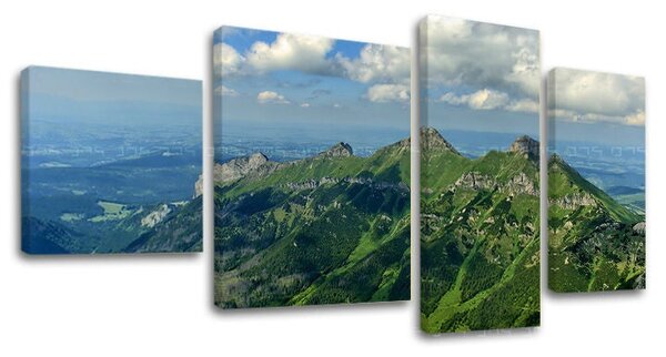 4dílný obraz na stěnu SLOVENSKO / TATRY - 90x50 cm