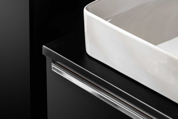 Koupelnová skříňka s deskou SANTA FE Black D60/1 | 60 cm
