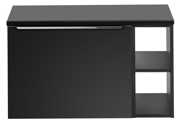 Koupelnová skříňka s deskou SANTA FE Black D80/2 | 80 cm