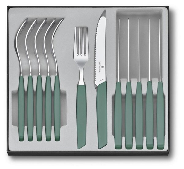 Victorinox - Sada příborů SWISS MODERN 12 ks tyrkysová