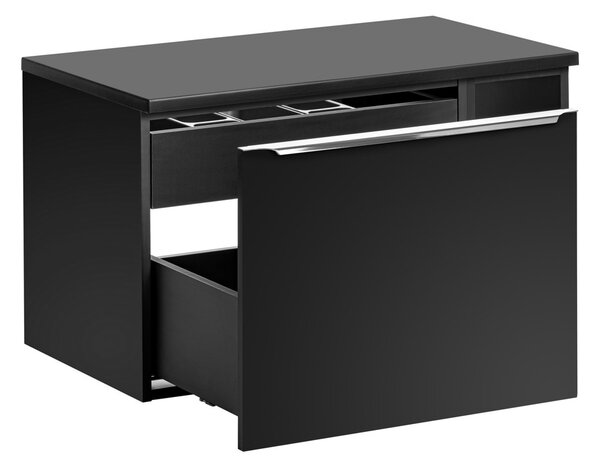 Koupelnová skříňka s deskou SANTA FE Black D80/2 | 80 cm