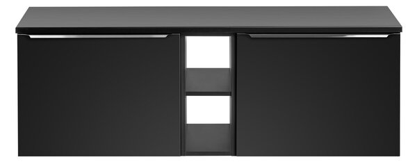 Koupelnová skříňka s deskou SANTA FE Black D140/1 | 140 cm