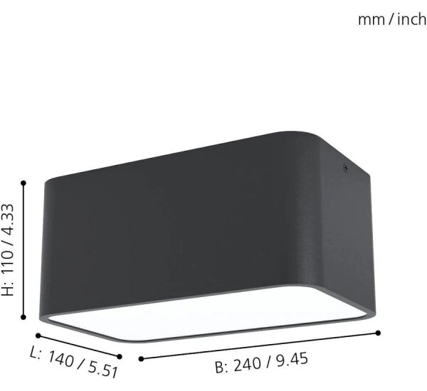 Eglo 99284 - Stropní svítidlo GRIMASOLA 2xE27/28W/230V