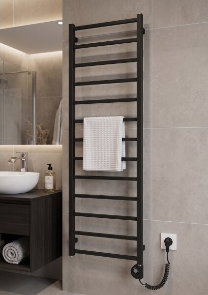 Vertaduro - Koupelnový radiátor s termostatem ZOE 400W 150x50 cm antracit