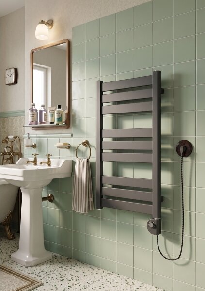 Vertaduro - Koupelnový radiátor s termostatem LUCY 400W 73x50 cm antracit