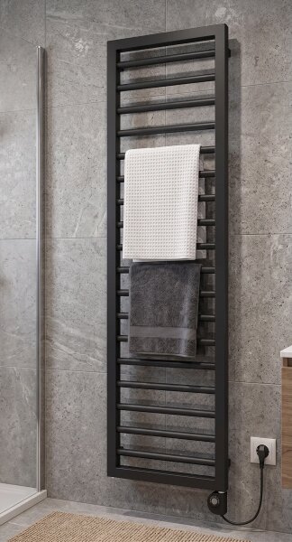 Vertaduro - Koupelnový radiátor s termostatem ADEL 600W 172x50 cm antracit