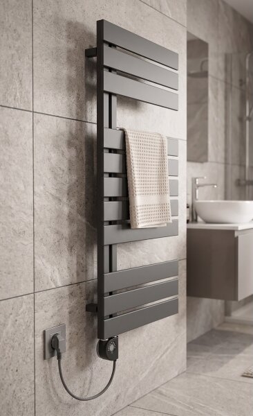 Vertaduro - Koupelnový radiátor s termostatem ZIVA 500W 109x50 cm antracit